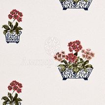 Фото: ткань с горшочками и цветами PF50338/2- Ампир Декор