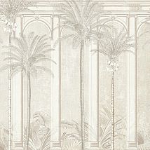 Фото: Панно крупные пальмы на сером фоне DGHAV1013- Ампир Декор