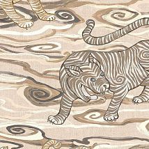 Фото: обои современные  дизайнерские имитируюшие ткань изображение крупных животных 49571- Ампир Декор