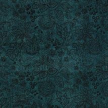 Фото: Темная бархатная ткань с цветочным узором F4012/07- Ампир Декор