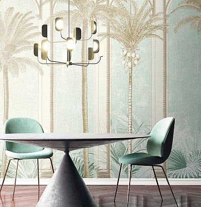 Панно крупные пальмы на голубом фоне DGHAV1041 Khroma - 1