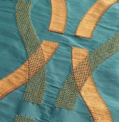 натуральная ткань с вышивкой Rialto 25  - 1