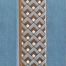 Фото: ткань современная плотная  с вышитым геометрическим узором 15467-585- Ампир Декор