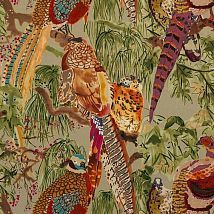 Фото: хлопковая ткань с птицами FD268H46- Ампир Декор