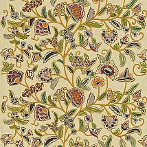 Фото: ткань из льна с вышивкой цветы 330035- Ампир Декор