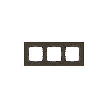 Фото: Рамка 3-постовая, стекло цвет Каперсовый- Ампир Декор