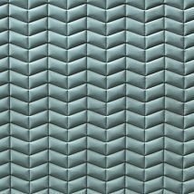 Фото: Стеганые обои  зеленовато-голубые дизайн Модерн горизонтальный 20-017-115-00- Ампир Декор