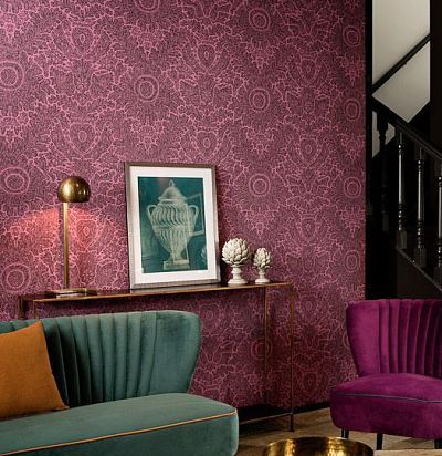 обои малинового оттенка 80053 ARTE - 1