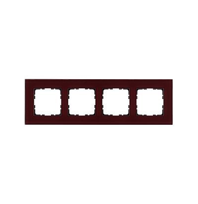 Рамка 4-постовая, стекло цвет Гранатовый Jung