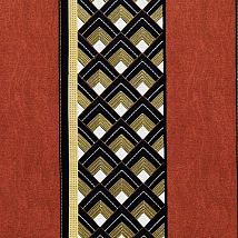 Фото: ткань современная плотная  с вышитым геометрическим узором 15467-297- Ампир Декор