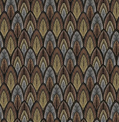 Обои рулонные узор из перьев птиц SUM402 Khroma