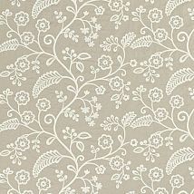 Фото: ткань из льна с вышитыми цветами PF50368/110- Ампир Декор