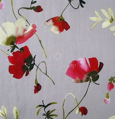 натуральная ткань с акварельным принтом 10369.50 Nobilis