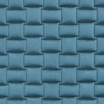 Фото: Стеганые обои  серо-голубые дизайн Плетеный 20-018-117-20- Ампир Декор