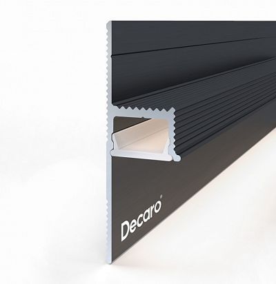 Универсальный теневой профиль D003A анодированный чёрный Decaro