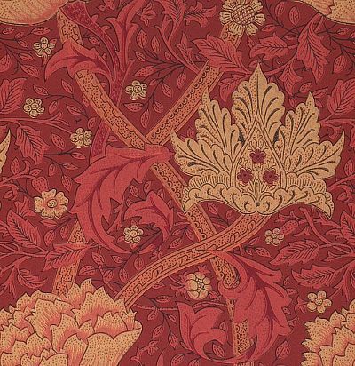 Дизайнерские обои красные WM8553-1 Morris&Co