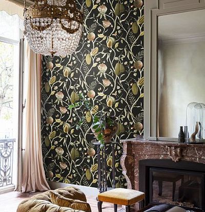 Папайя на ветках, сочетание классической и цифровой технике нанесения. Khroma - 2