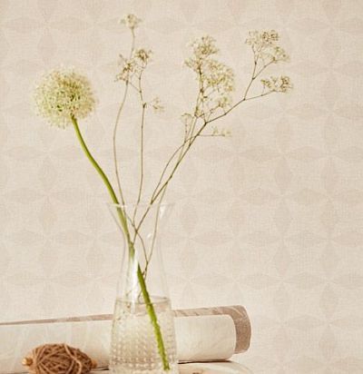 обои бежевые с геометрией 379020  - 1