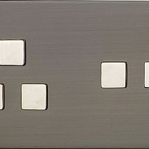 Фото: Tetra 155x84 мм, горизантальный Nickel Розетка из латуни- Ампир Декор
