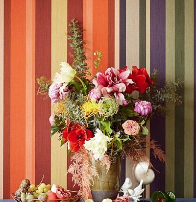 обои с яркими полосками 358021  - 1