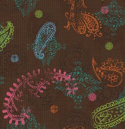 Обои коричневые Пейсли DK6025 