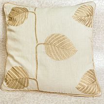 Фото: декоративная подушка из льна с вышивкой Grayson vine- Ампир Декор