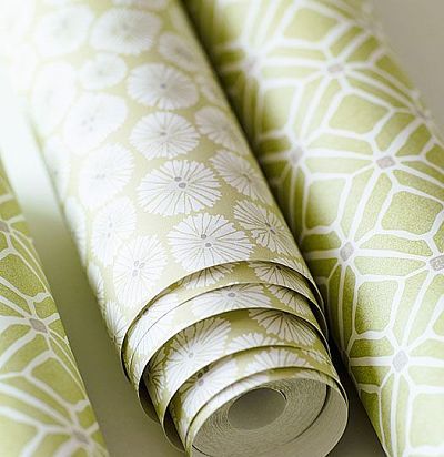 зеленые обои с цветами 213714 Sanderson - 1