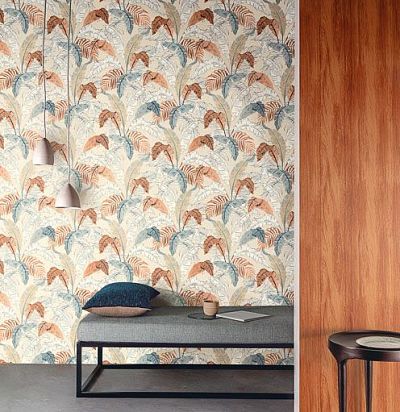 Обои современные дизайнерские крупные  листья пальмы LOT005 Khroma Zoom - 1