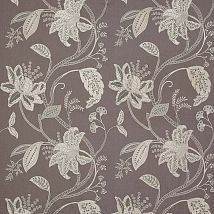 Фото: Льняная ткань с вышивкой и аппликацией F4114/03- Ампир Декор