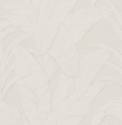 Белые обои с листьями бананового дерева 75001 ARTE