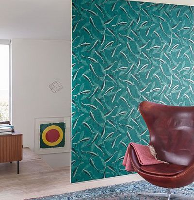 обои синие с рыбами IUM005 Khroma - 1