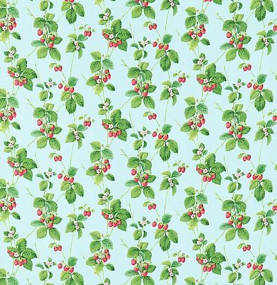 ткань из хлопка с принтом ягоды 224342 Sanderson