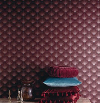 Стилизованные веера, с объемным эффектом, наесением блестящих чернил в стилистике ар-деко. Khroma Zoom - 1