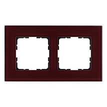 Фото: Рамка 2-постовая, стекло цвет Гранатовый- Ампир Декор