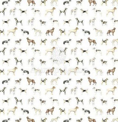 портьерная английская ткань Walkies Cream 