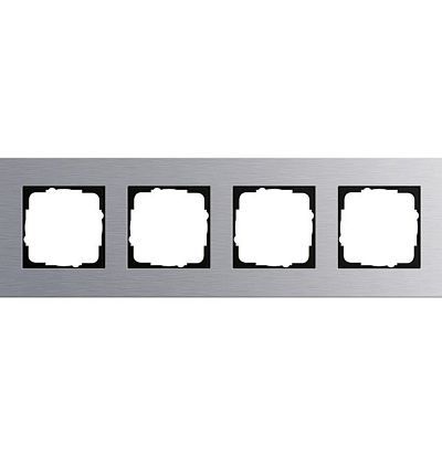 Рамка 4-постовая, алюминий Jung