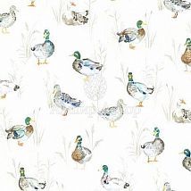 Фото: портьерная английская ткань Paddling Ducks Cream- Ампир Декор