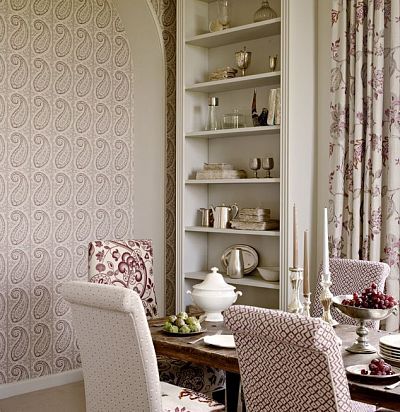 фиолетовые обои с пейсли 212126 Sanderson - 1