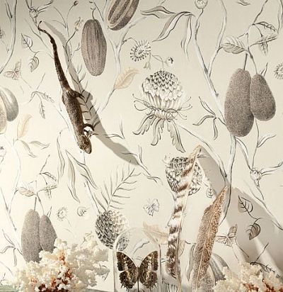 Папайя на ветках, сочетание классической и цифровой технике нанесения. Khroma - 1