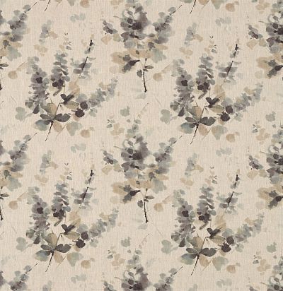 Ткань из Англии 226291 Delphiniums Charcoal Sanderson