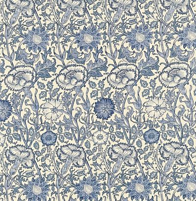 английская ткань из льна 222531 Pink & Rose Vellum Morris&Co