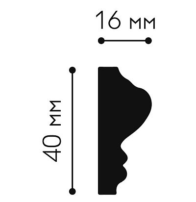 MP175 молдинг (40х16х2000 мм) Mallers - 1