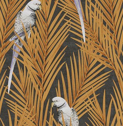 Яркие попугаи в монохромных джунглях, имитация объема в сложной технике нанесения чернил. Khroma