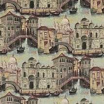 Фото: бархатная ткань с принтом Венеция 321247- Ампир Декор