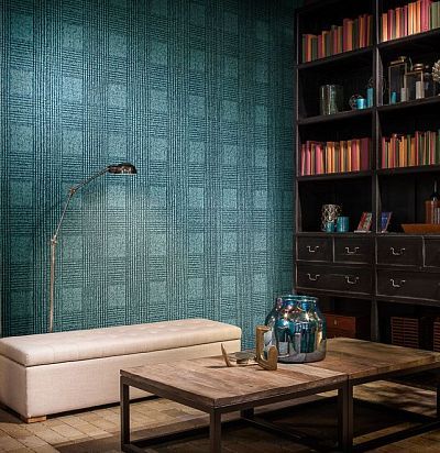 обои бирюзовые в клетку 12010 ARTE - 1