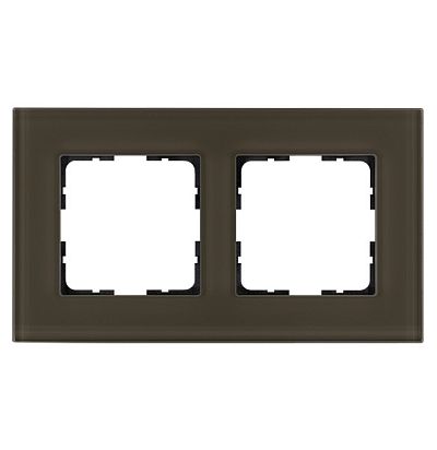 Рамка 2-постовая, стекло цвет Каперсовый Jasmart