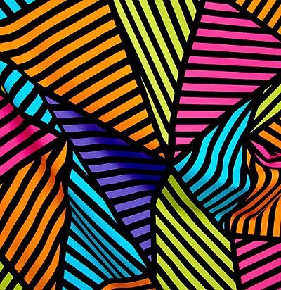 хлопковая ткань с геометрическим рисунком Triangle 36  - 2