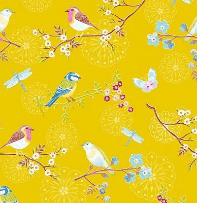 обои горчично-желтые 375083 