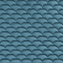 Фото: Стеганые обои серо-голубые дизайн Ардеко горизонтальный 20-025-117-20- Ампир Декор