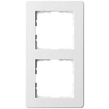 Фото: Рамка G-Flex  2-постовая, цвет белый глянцевый- Ампир Декор